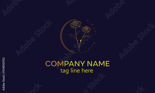 Handdrawn Rose and Garden logo