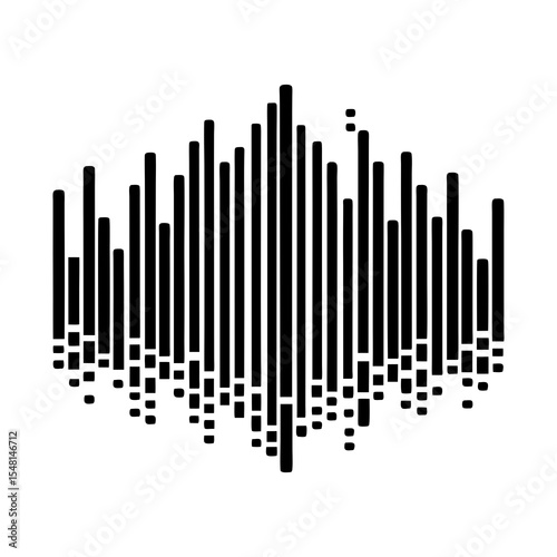 Sound wave equalizer illustration vector design for music audio frequency graphic visual waveform