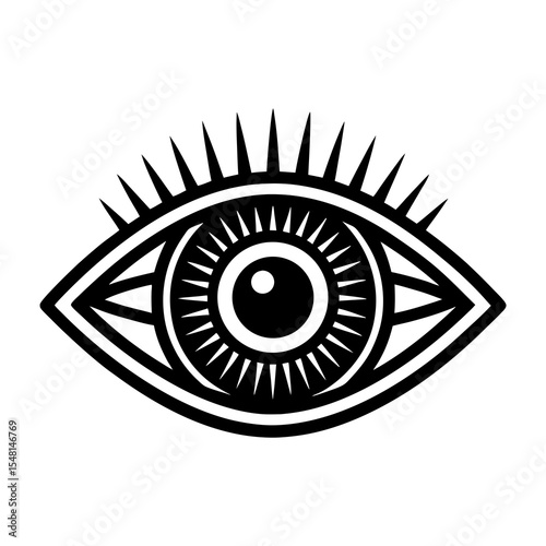 Eye vector graphic design illustration all seeing eye providence eye symbol eye with eyelashes art