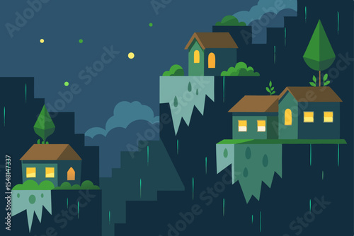 night city vector illustration