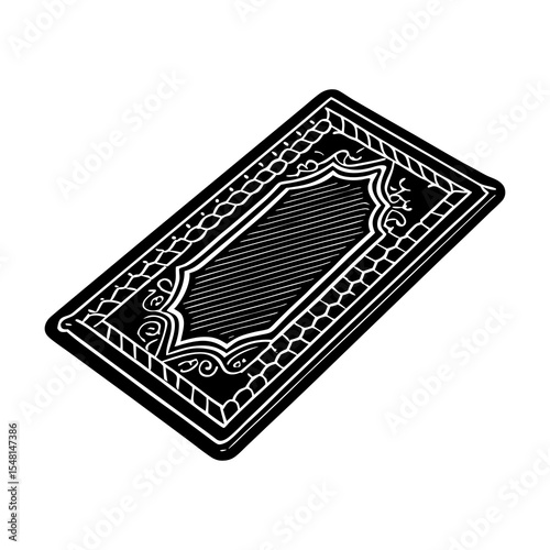 Islamic prayer rug design vector graphic for ramadan kareem eid mubarak and muslim religious holidays