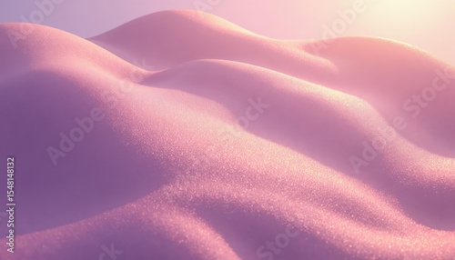 Gentle snow waves winter landscape soft texture serene environment close-up view dreamy concept