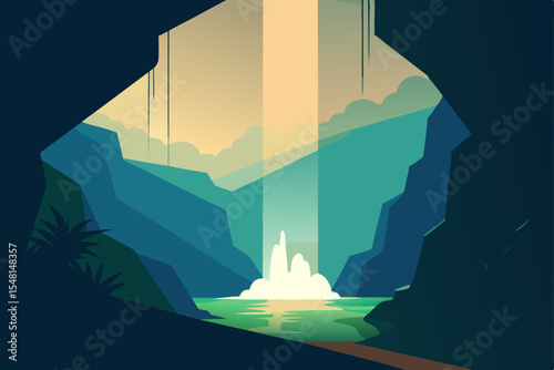sailing ship on the island