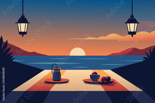 sunset at the beach