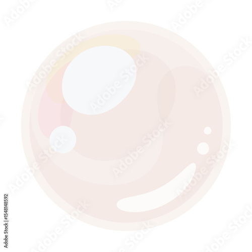 かわいい真珠が1粒のイラスト