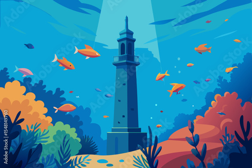 lighthouse in the ocean