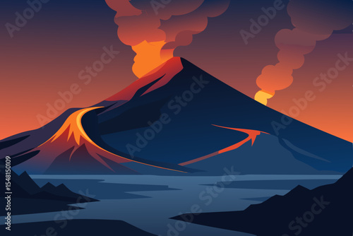 volcano in the sky