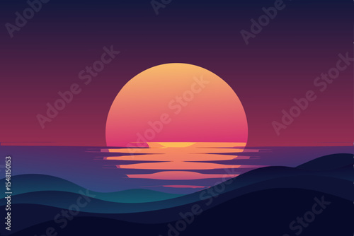 sunset over the sea