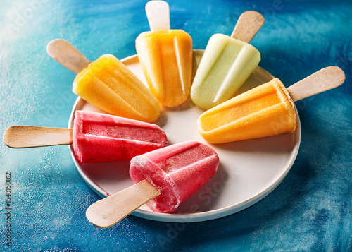 Generated image of popsicles