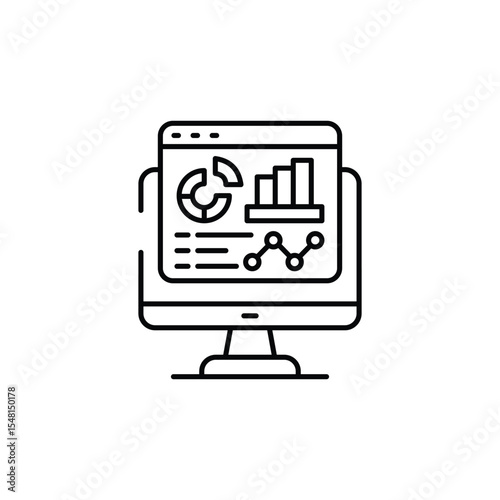 Dashboard icon design with white background stock illustration