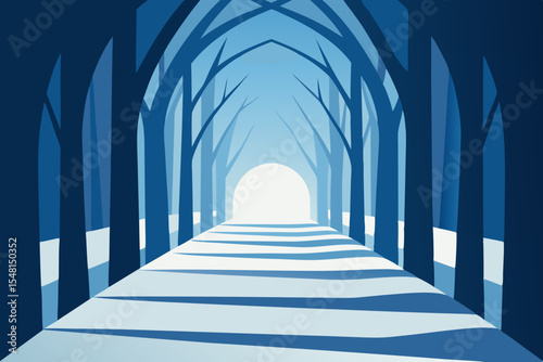light tunnel in the night
