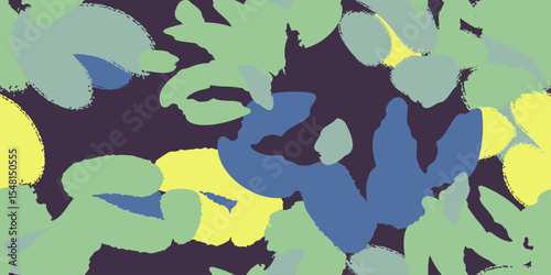 Abstract floral seamless pattern with different flowers. Vector background, design, print, textile, wrapping paper