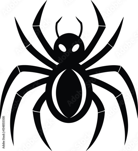 Creepy Spider Icon for Halloween or Nature Themes