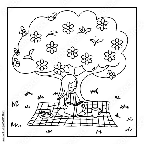 vector illustration of coloring pages