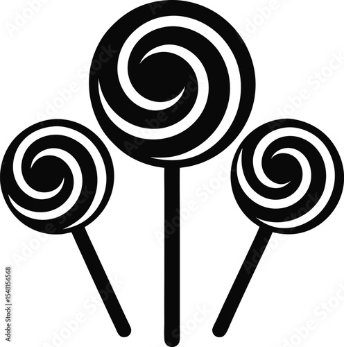 vector illustration of lollipops