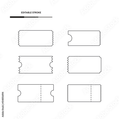 Ticket Icon Set Vector Design.