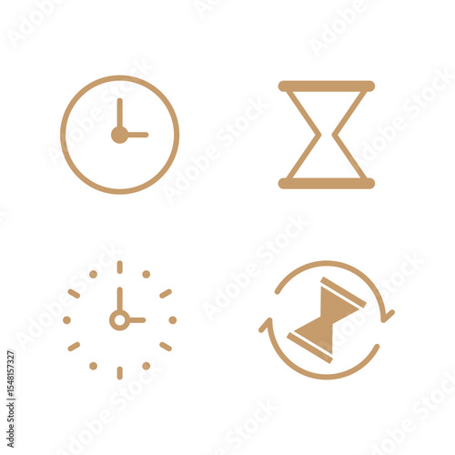 Time Icon Set Vector Design.