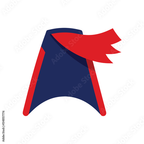 Abstract Red and Navy Blue Headwear Design