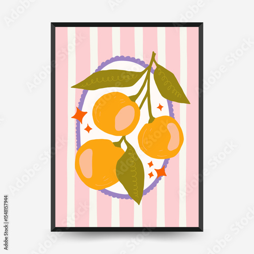 Abstract fruits and vegetables posters template. Modern trendy minimalist. Healthy Food. Hand drawn design for wallpaper, wall decor, print, postcard, cover, template, banner.