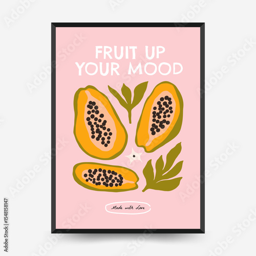 Abstract fruits and vegetables posters template. Modern trendy minimalist. Healthy Food. Hand drawn design for wallpaper, wall decor, print, postcard, cover, template, banner.