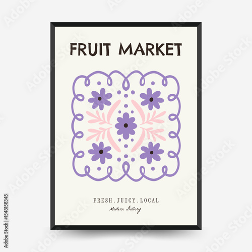 Abstract fruits and vegetables posters template. Modern trendy minimalist. Healthy Food. Hand drawn design for wallpaper, wall decor, print, postcard, cover, template, banner.