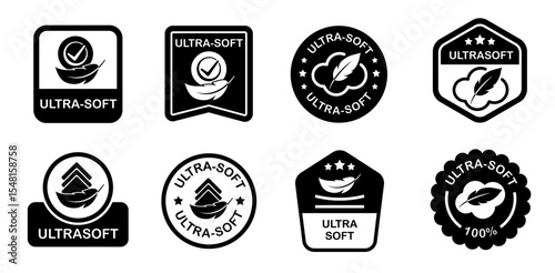Ultrasoft labels for product vector set