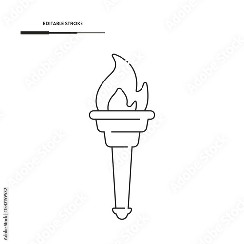 Torch Icon Vector Design.