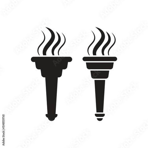 Torch Icon Vector Design.