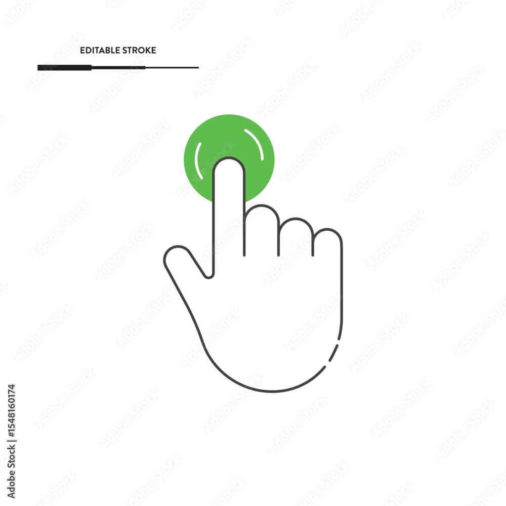 Fototapeta premium Touch Hand Icon Vector Design. 