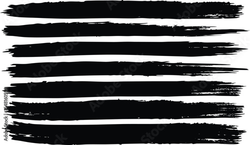 Brush strokes. Texture brushes and modern grunge brush lines. An element of the artistic design of the brush for the design of the frame. Blobs or stripes.