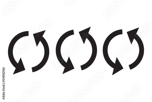 circle arrow icon isolated on white background .