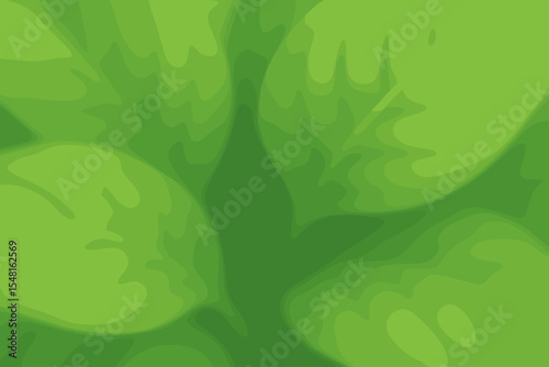 Soft Focus Green Leaf Texture Background. Lush Botanical Pattern. Fresh Foliage Abstract Nature Design. Vibrant Eco-Friendly Plant Surface. Vector Illustration for Organic Natural Themes