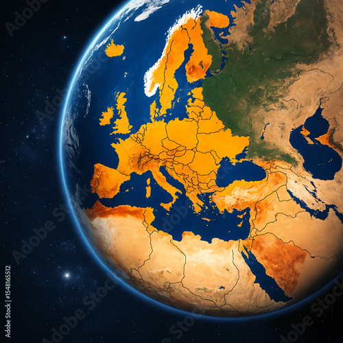 detailed globe of earth wit...