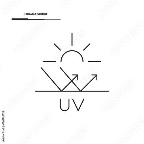 Ultraviolet Rays Icon Vector Design.
