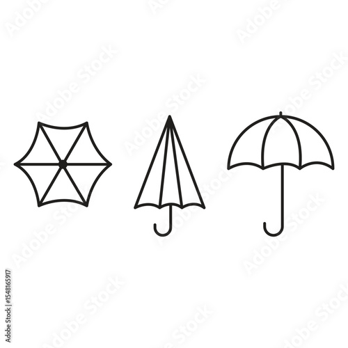 Umbrella Icon Set Vector Design.