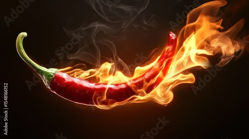 Fiery chili pepper