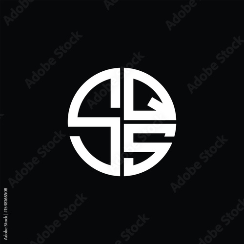 SQS logo SQS icon SQS monogram SQS letter minimalist Circle flat Unique modern abstract logo design.