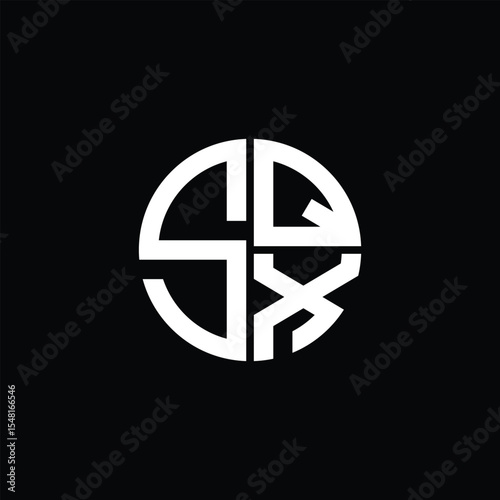 SQX logo SQX icon SQX monogram SQX letter minimalist Circle flat Unique modern abstract logo design.