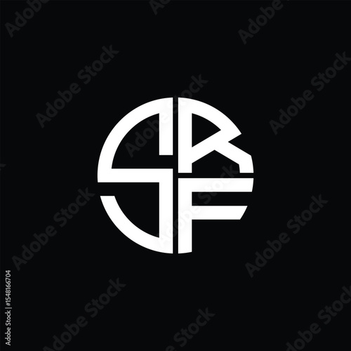 SRF logo SRF icon SRF monogram SRF letter minimalist Circle flat Unique modern abstract logo design.