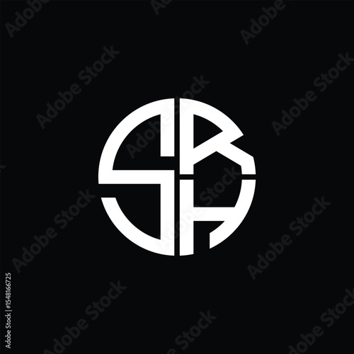 SRH logo SRH icon SRH monogram SRH letter minimalist Circle flat Unique modern abstract logo design.