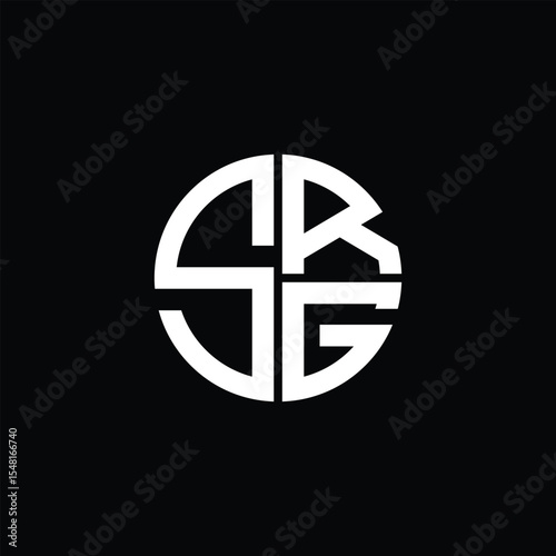 SRG logo SRG icon SRG monogram SRG letter minimalist Circle flat Unique modern abstract logo design.