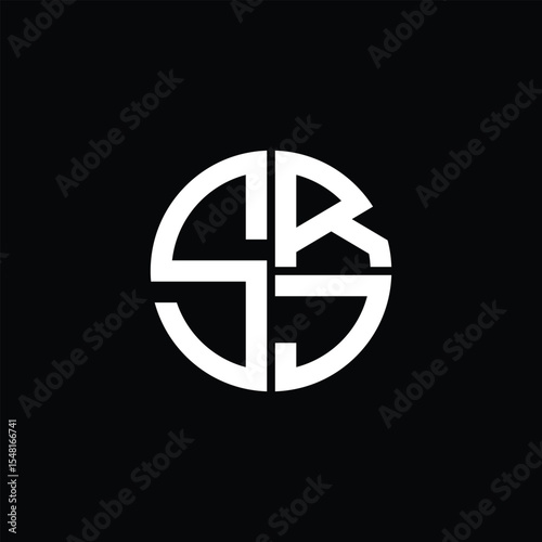 SRJ logo SRJ icon SRJ monogram SRJ letter minimalist Circle flat Unique modern abstract logo design.