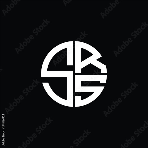 SRS logo SRS icon SRS monogram SRS letter minimalist Circle flat Unique modern abstract logo design.