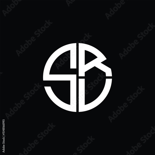 SRV logo SRV icon SRV monogram SRV letter minimalist Circle flat Unique modern abstract logo design.