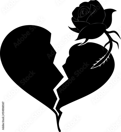 A Rose and Scorpion Design for Broken Hearts Dark and Symbolic Illustration