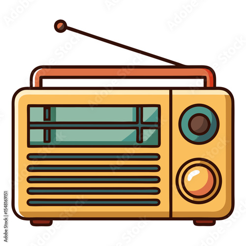 retro radio vector illustration