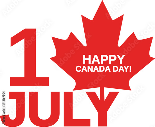 Print"Canada Day Red Maple," "Happy Canada Day Greetings," "July 1st National Pride," "Canadian Independence Celebration," "Red Maple Leaf Symbol"

