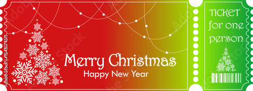 Christmas tear-off ticket, coupon