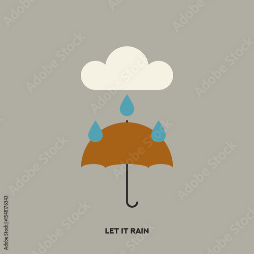 Umbrella vector illustration. Rain. The Weather.