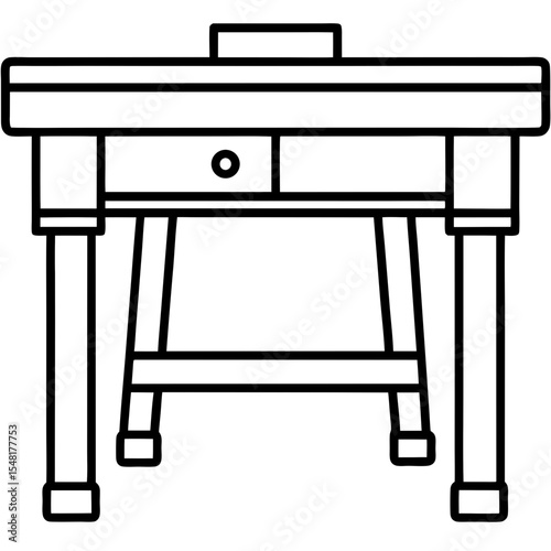 Workshop Table Outline Illustration